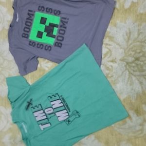 Pair of kids Minecraft t-shirt - XXL (18)